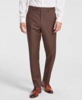 Michael Kors Men Classic-Fit Wool-Blend Suit Separate Pants - Brown