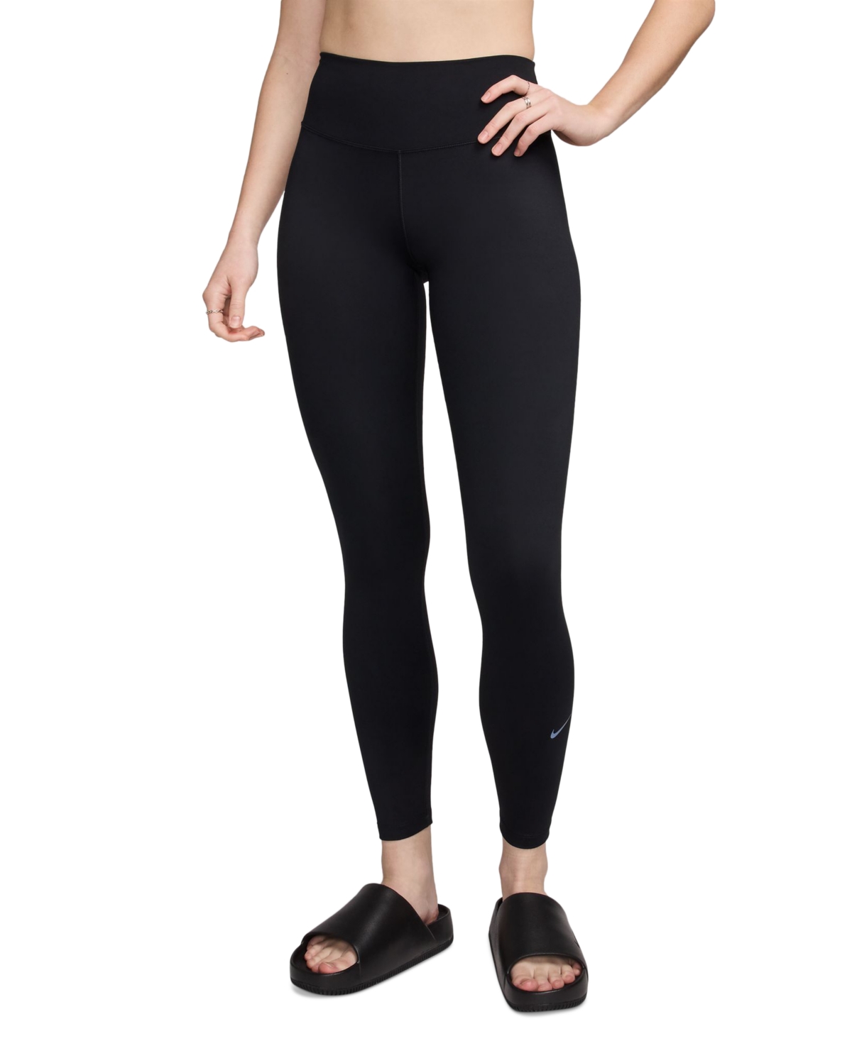 Shop Nike Women's One High-waisted Full-length Leggings In Black,black