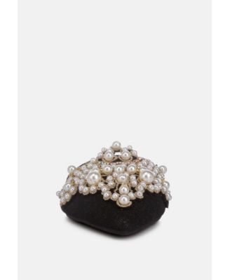 Women's Women Astre Pearl Embellished Shimmer Mules