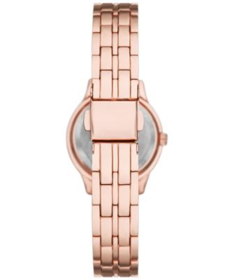 Women's Three Hand Rose Gold-Tone Alloy Watch 27mm Gift Set