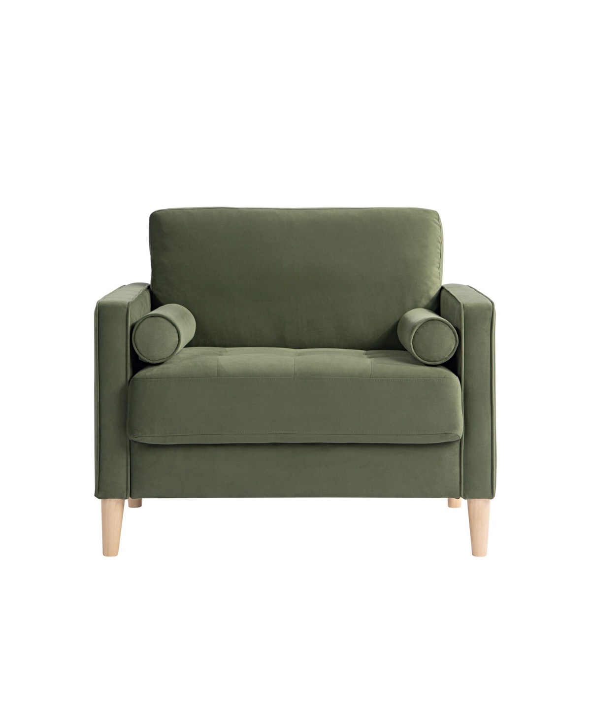 Lifestyle Solutions 39.4" Polyester Lillith Chair With Track Arms In Olive