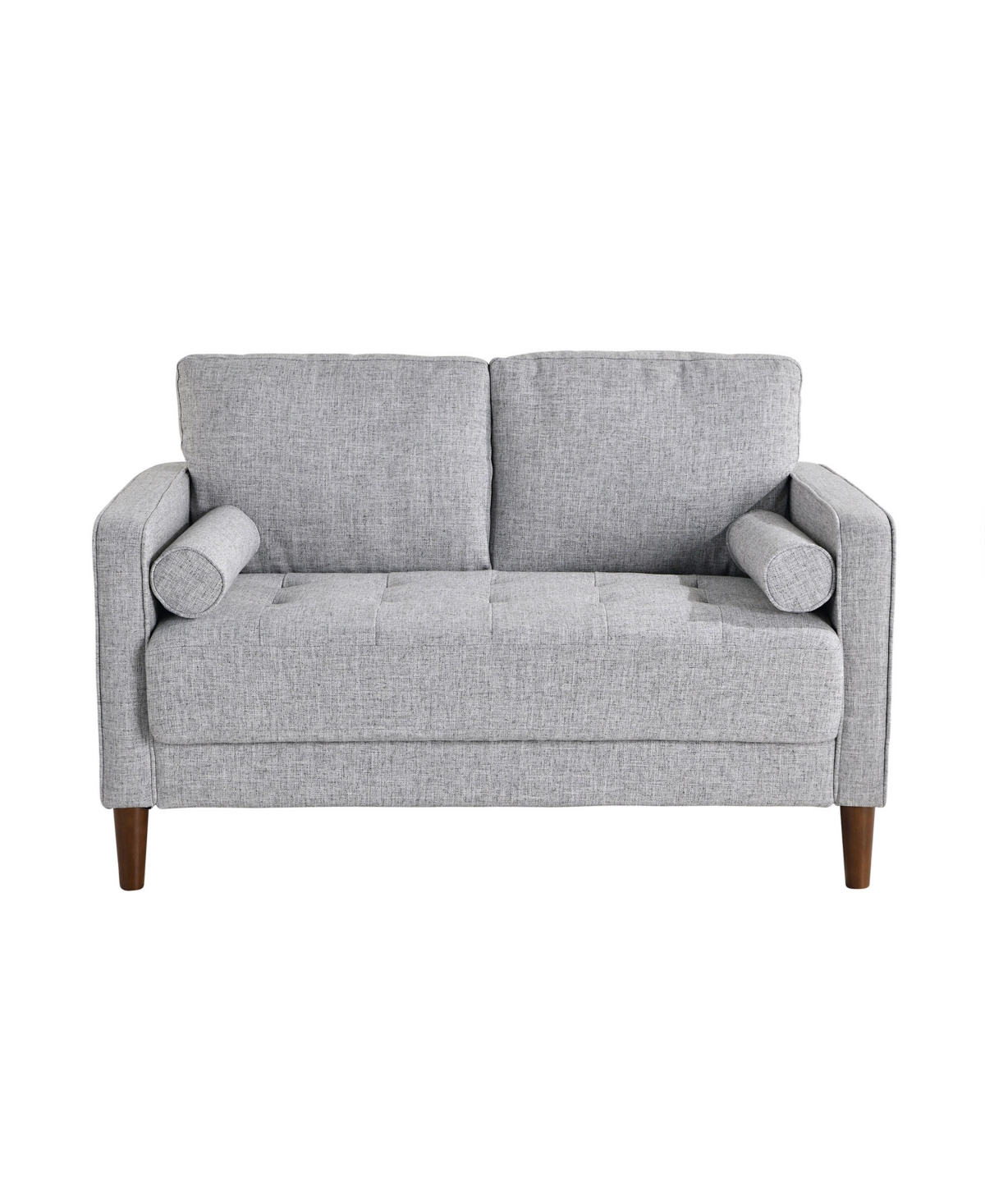 Lifestyle Solutions 51.6" Polyester Lillith Loveseat With Track Arms In Light Gray