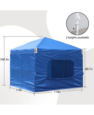 Pop Up Canopy Tent with Removable Mesh Window Sidewalls, Portable Instant Shade Canopy with Roller Bag