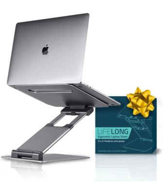 Ergonomic Laptop Stand: Adjustable Height, Compatible with All MacBook, Laptops, Tablets 11-17"