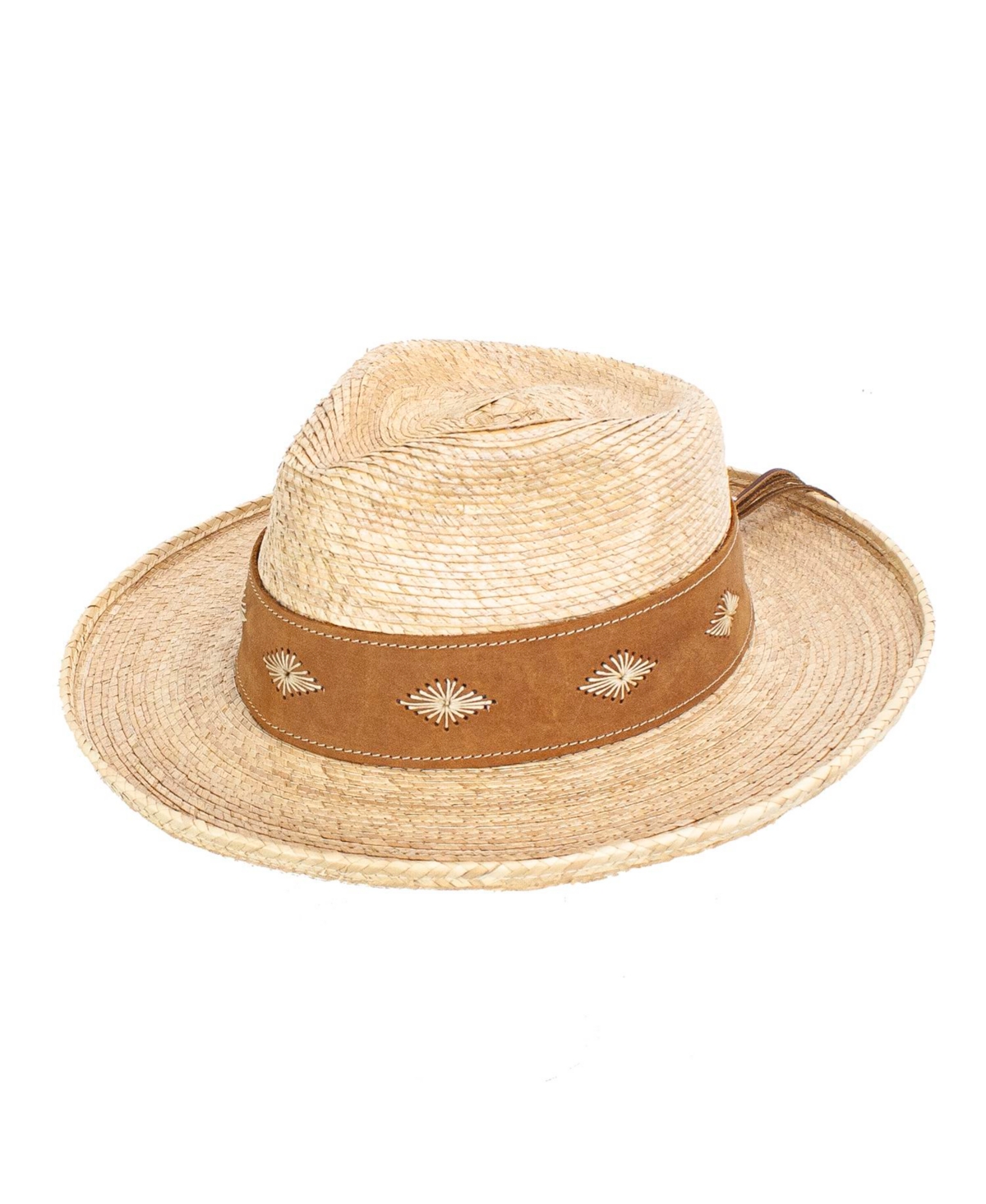Aislinn Leather Band Resort Hat - Natural