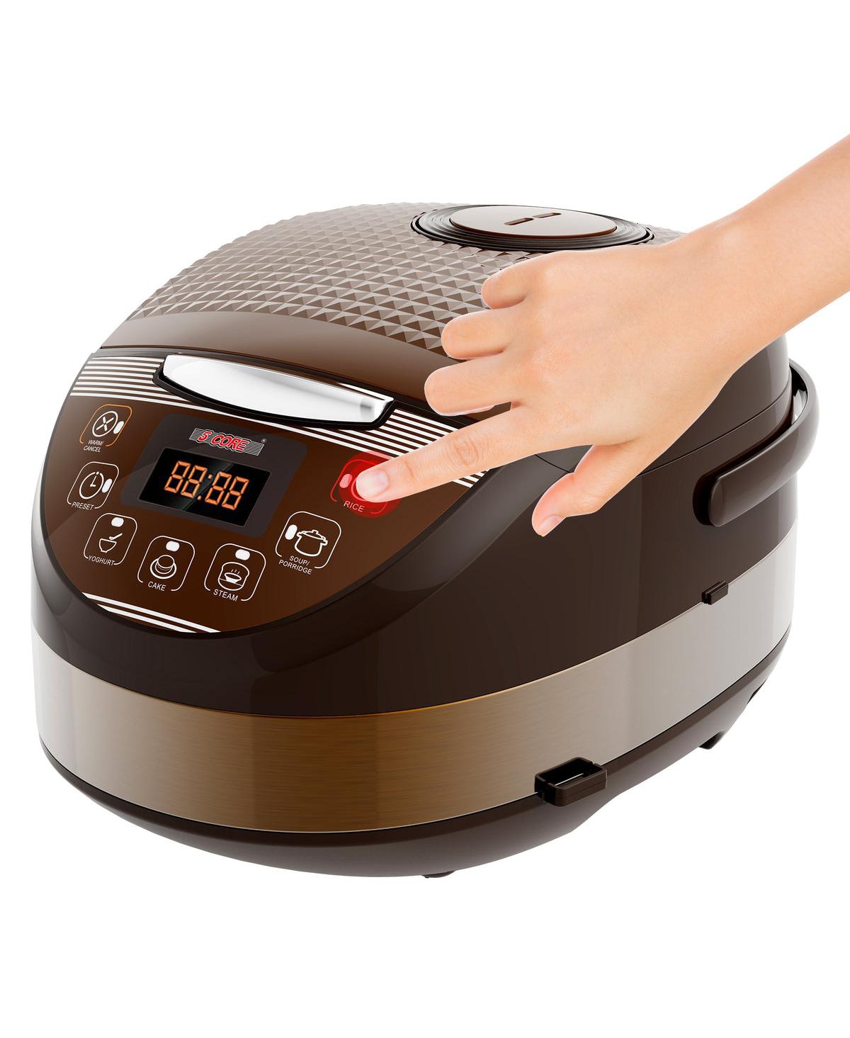 Asian Rice Cooker • Electric Japanese Rice Maker • w 5 Preset • Large Led Screen Nonstick Inner Pot • 21 Cups or 5L Capacity • Keep Warm Functi