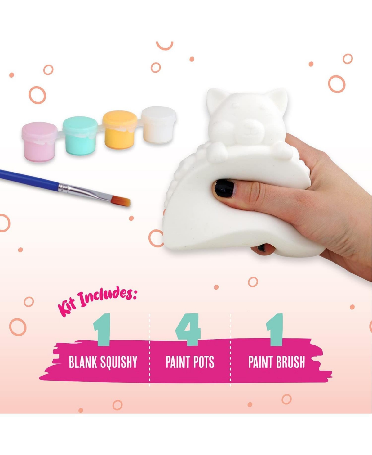 Doodle Hog Shiba Inu Squishy Painting Your Own Kit - Slow Rise Blank Squishies