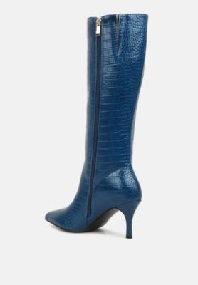 Womens Uptown Pointed Mid Heel Calf Boots