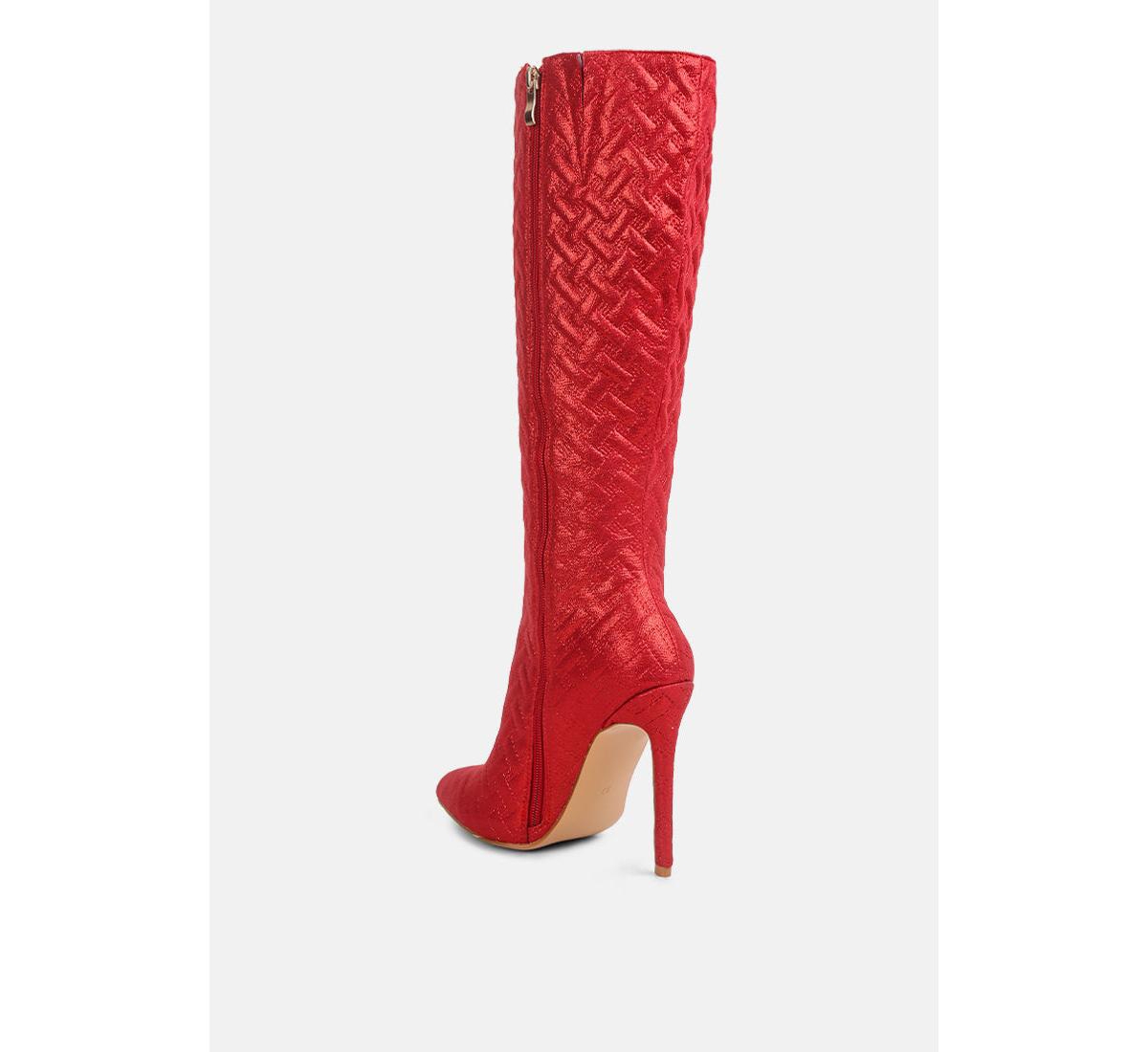 Tinkles Embossed High Heeled Calf Boots