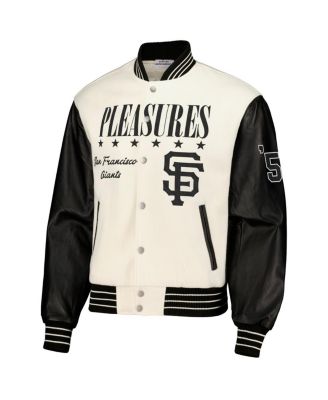 Men's White San Francisco Giants Full-Snap Varsity Jacket