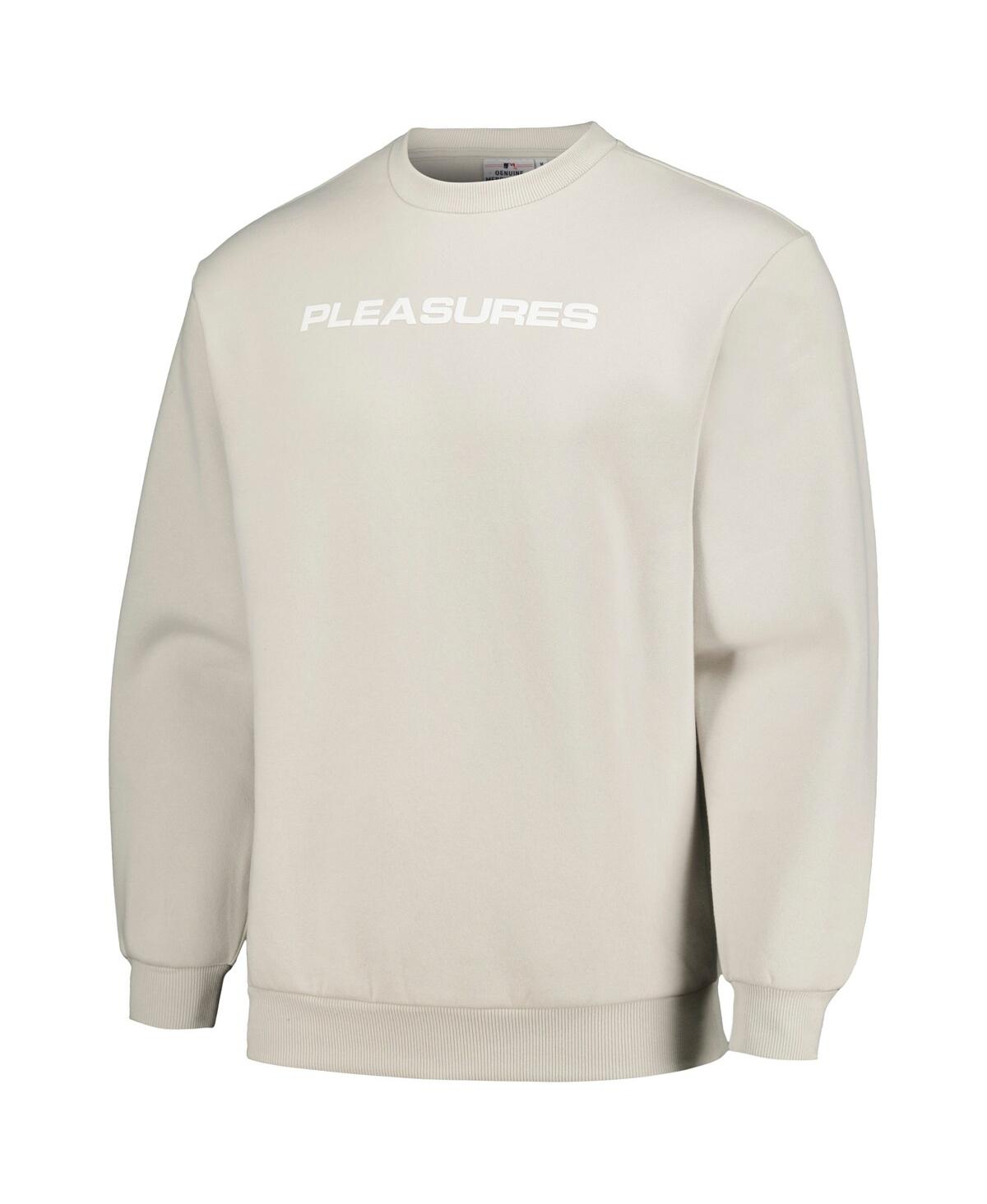 Shop Pleasures Men's  Gray Los Angeles Angels Ballpark Pullover Sweatshirt