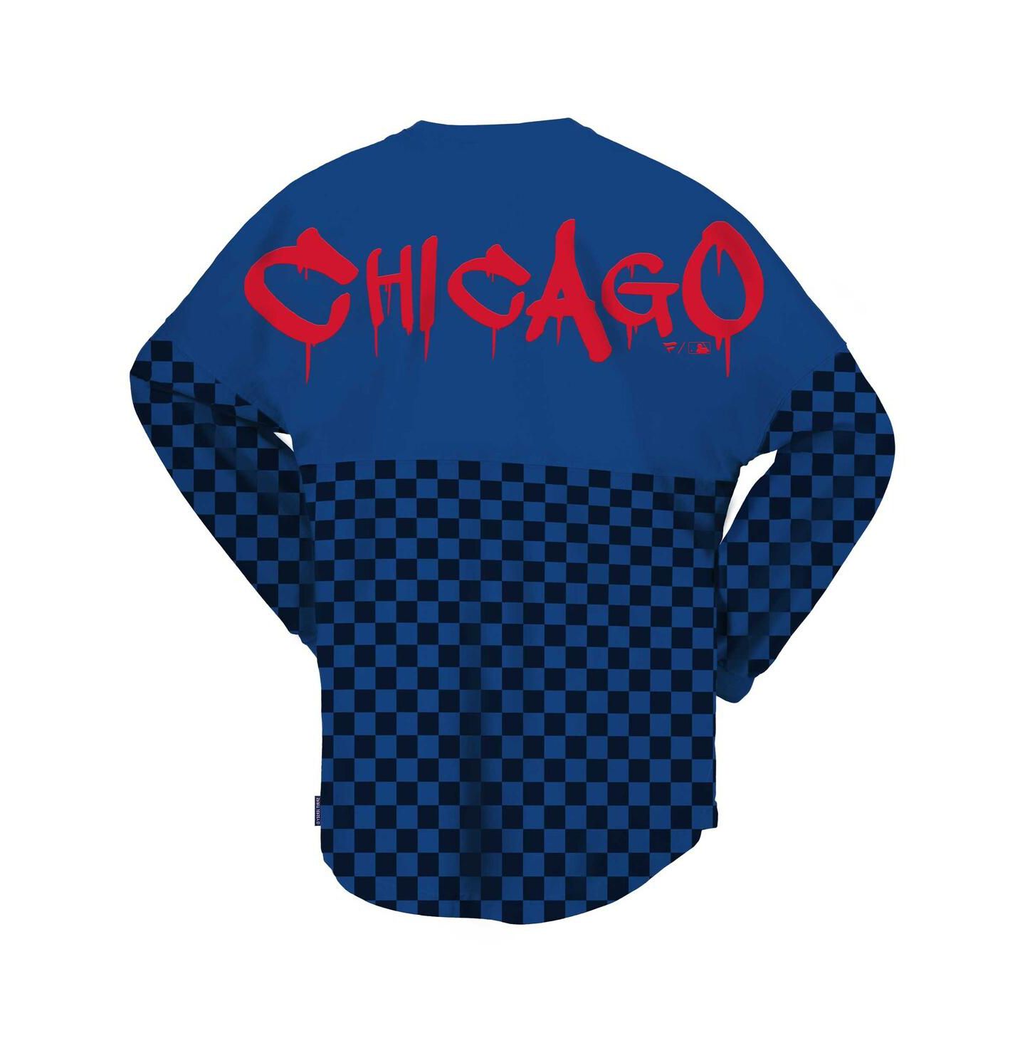 Женская футболка Fanatics Royal Chicago Cubs Checker Print Long Sleeve — фото 2