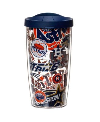 Houston Astros 16 Oz All Over Wrap Tumbler With Lid