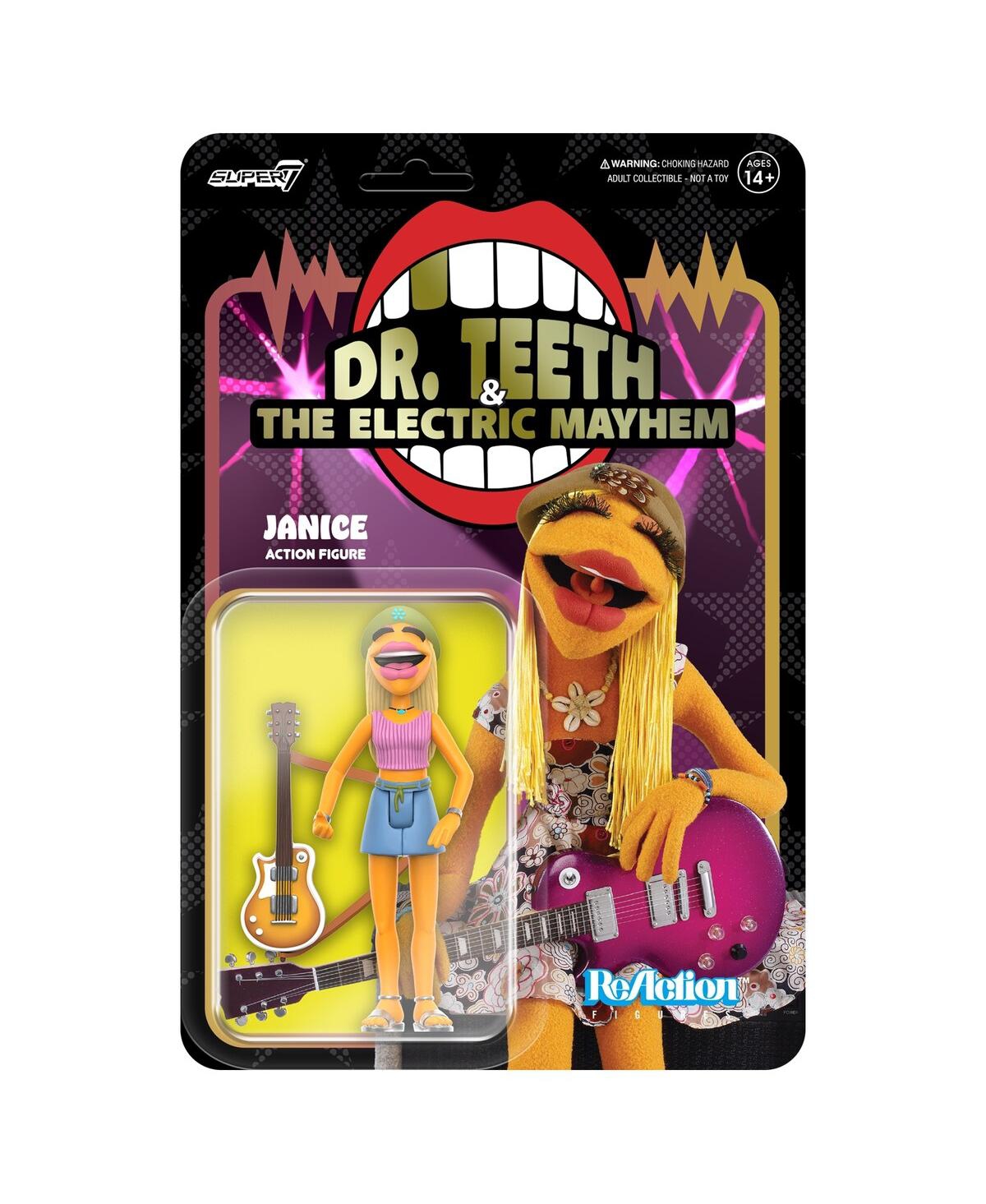 Super 7 Dr. Teeth & The Electric Mayhem Janice The Muppets Reaction Figure In Multi