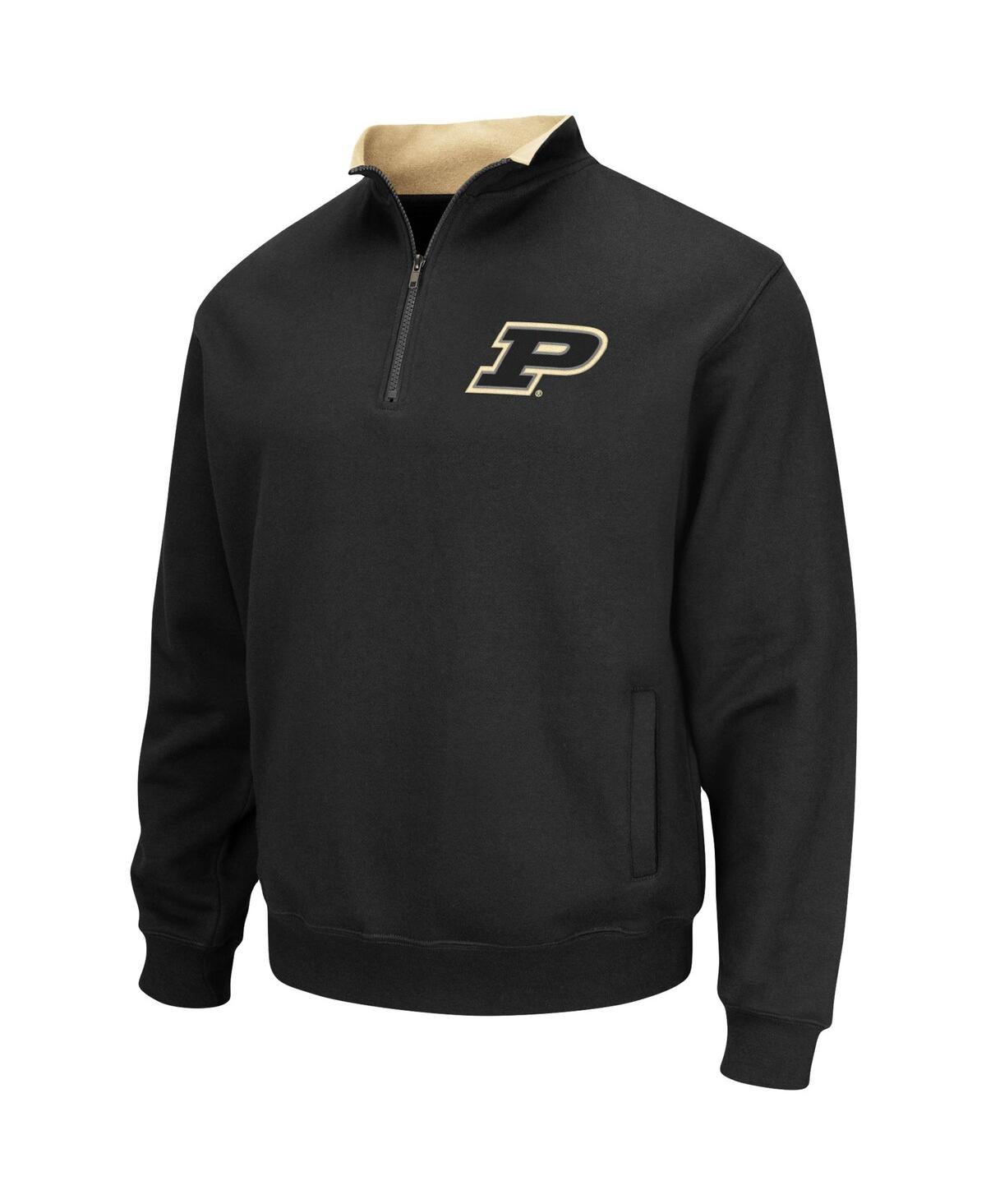 Men's ColosseumPurdue Boilermakers Big and Tall Tortugas Quarter-Zip Jacket - Black