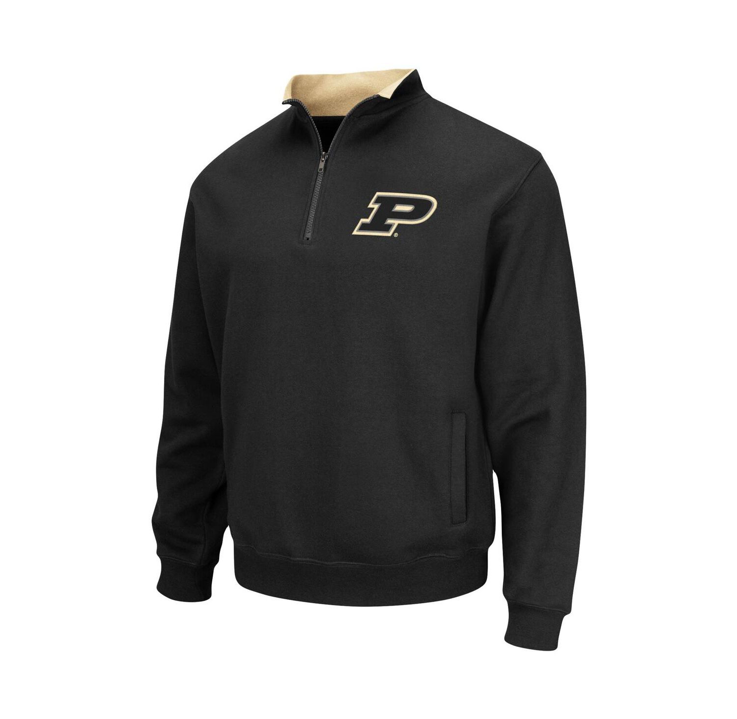 Men's Black Purdue Boilermakers Big and Tall Tortugas Quarter-Zip Jacket