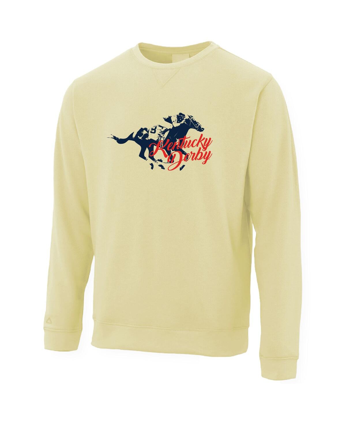 Shop Ahead Men's  Yellow Kentucky Derby 150 Sandlake Pullover Sweatshirt