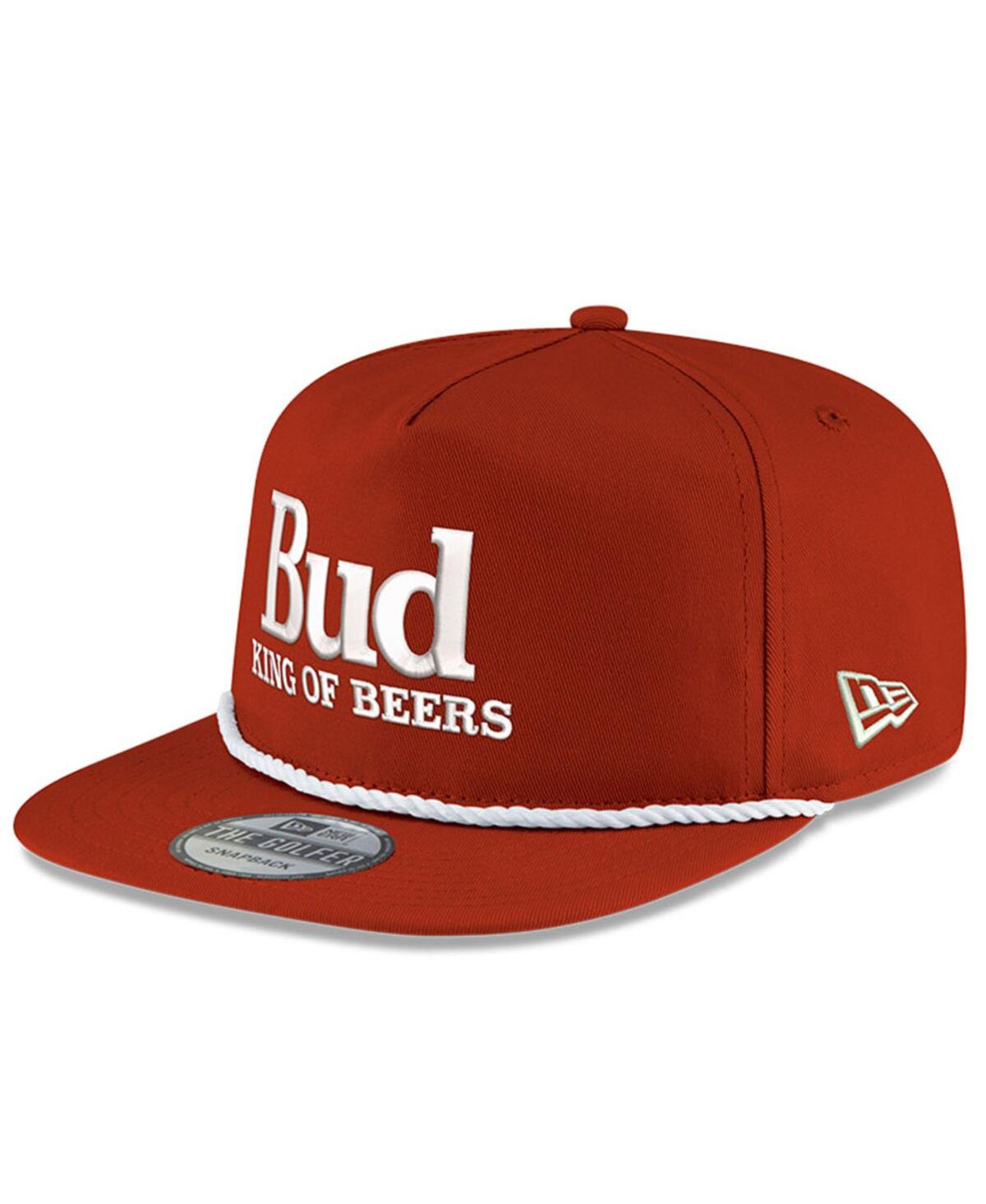 Men's New EraHendrick Motorsports Budweiser Golfer Snapback Adjustable Hat - Scarlet