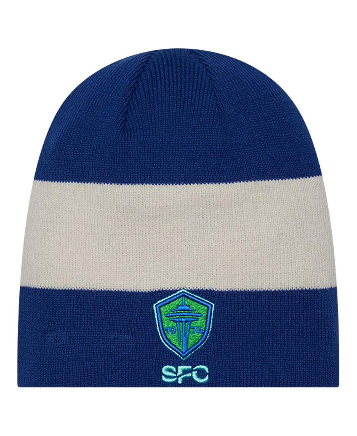 Shop New Era Men's  Blue Seattle Sounders Fc 2024 Kick Off Collection Knit Beanie