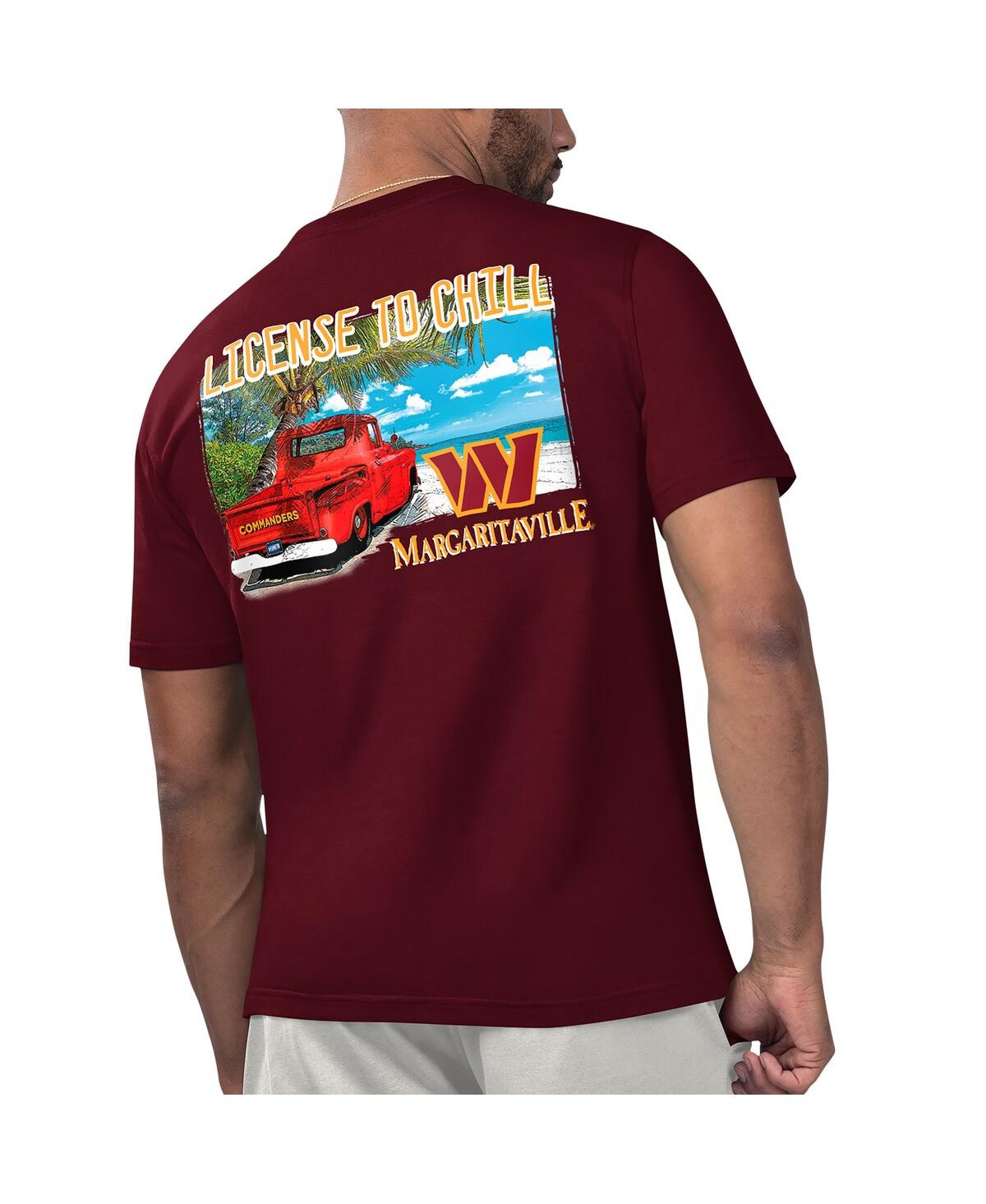 Shop Margaritaville Men's  Burgundy Washington Commanders Licensed To Chill T-shirt