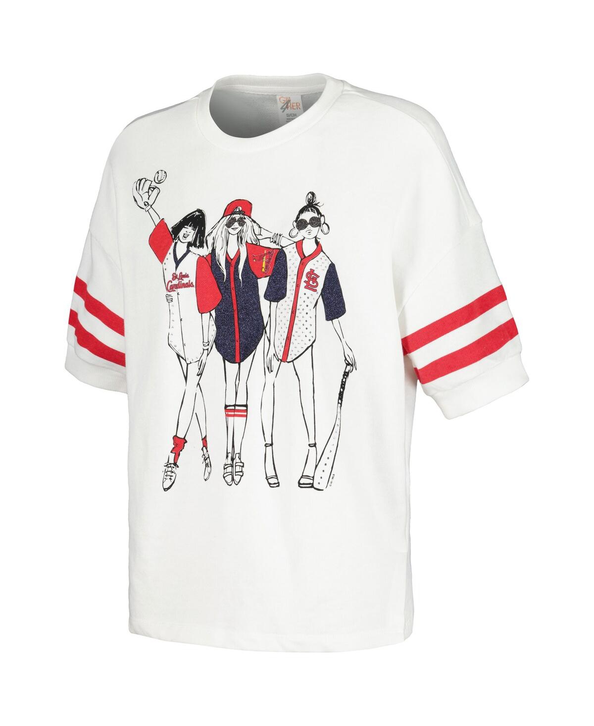 Shop G-iii 4her By Carl Banks Women's  White Houston Astros Winners Half-sleeve Fashion Top