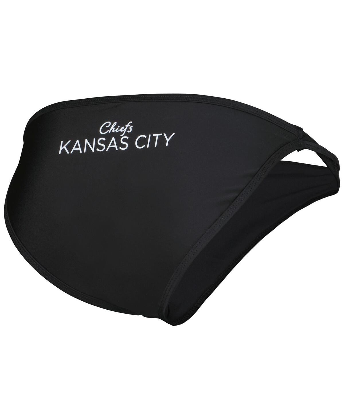 G-iii 4her By Carl Banks Black Kansas City Chiefs Hall Of Fame Bikini Bottom In Black
