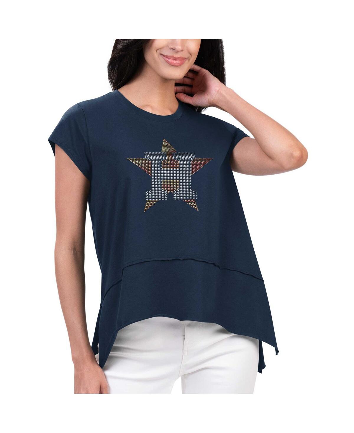 Shop G-iii 4her By Carl Banks Women's  Navy Houston Astros Cheer Fashion T-shirt