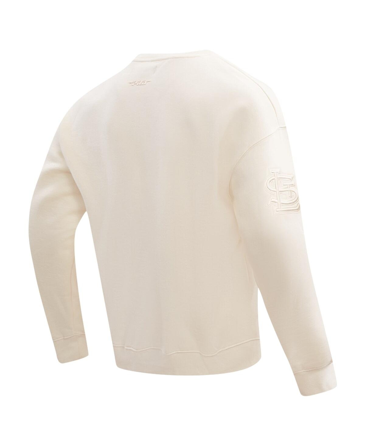 Shop Pro Standard Men's  Cream St. Louis Cardinals Neutral Drop Shoulder Pullover Sweatshirt