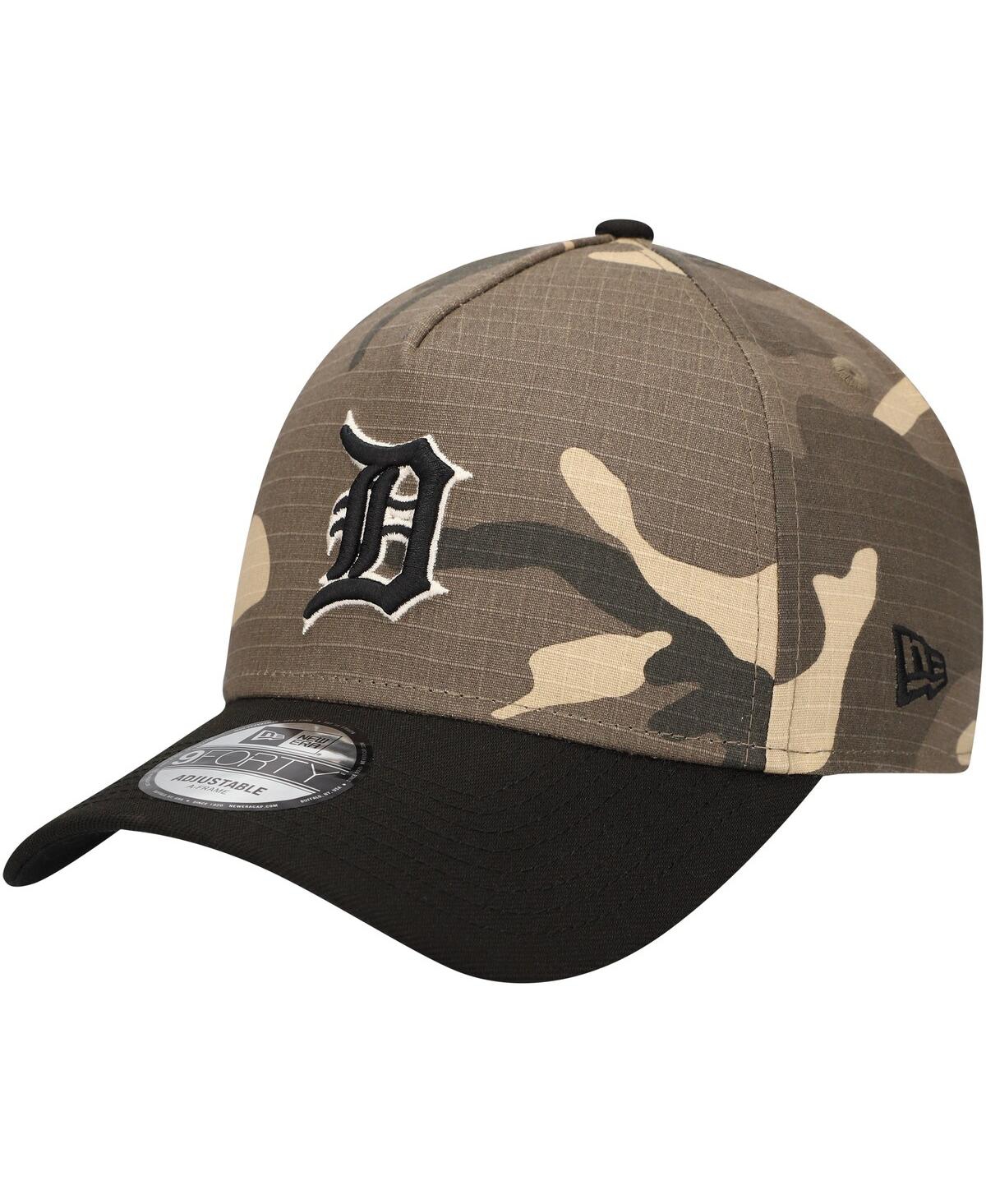 Shop New Era Men's  Detroit Tigers Camo Crown A-frame 9forty Adjustable Hat