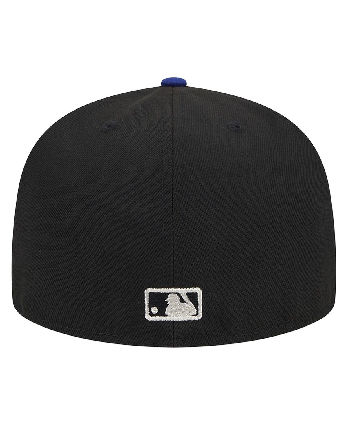 Shop New Era Men's  Black Los Angeles Dodgers Metallic Camo 59fifty Fitted Hat