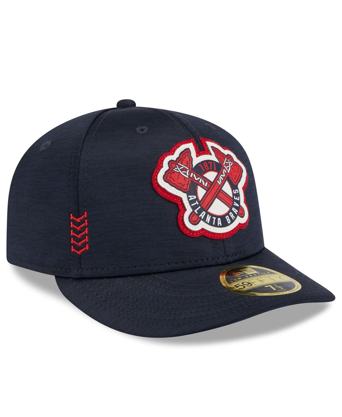 New Era Men's Navy Atlanta Braves 2024 Clubhouse 59fifty Fitted Hat In Navy