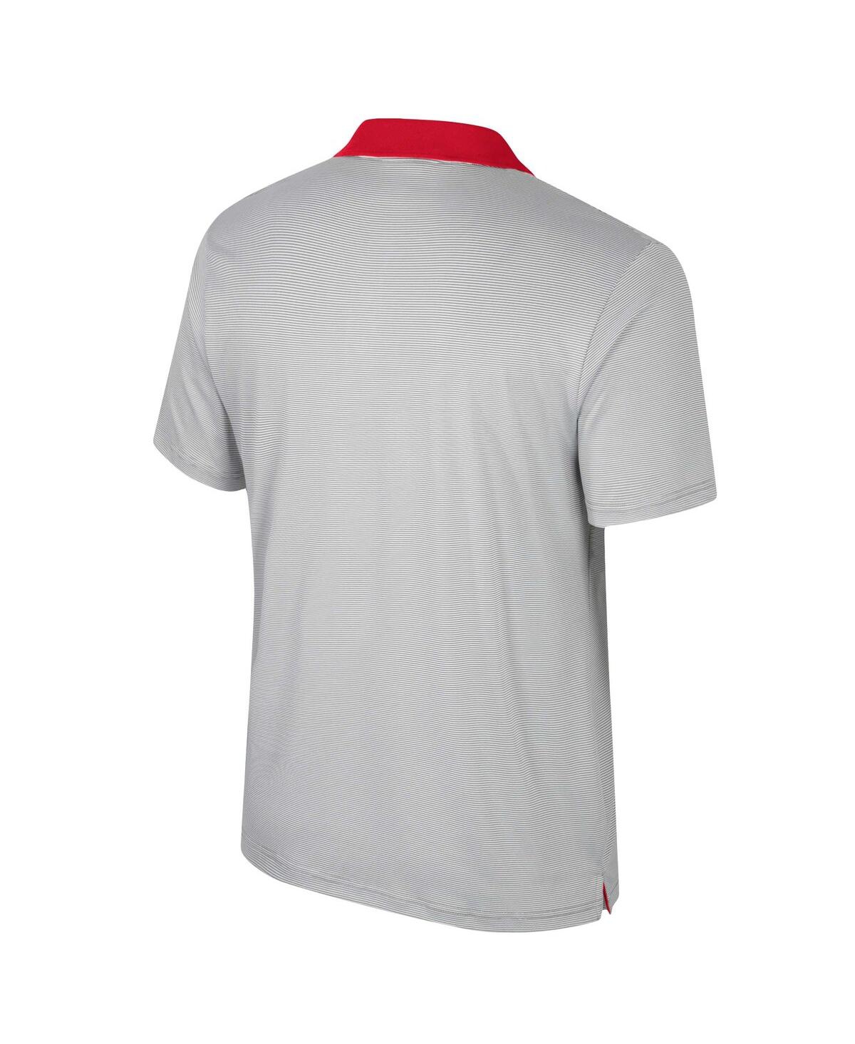 Shop Colosseum Men's  Gray Ohio State Buckeyes Tuck Striped Polo Shirt