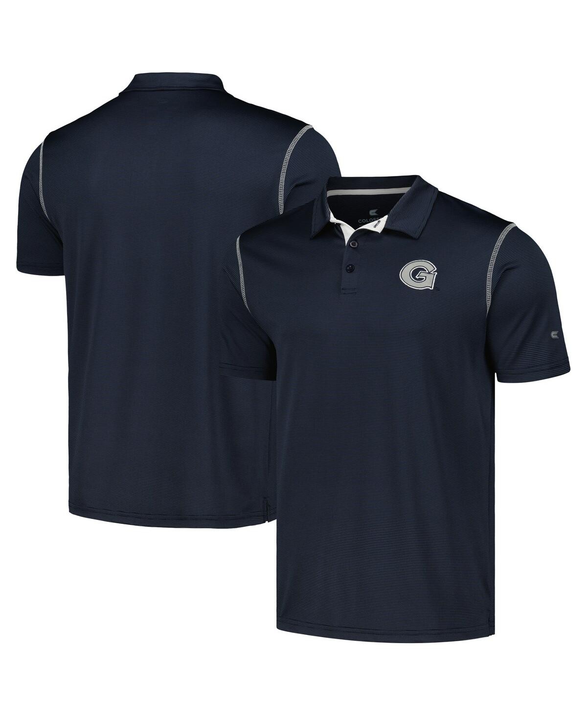 Shop Colosseum Men's  Navy Georgetown Hoyas Cameron Polo Shirt