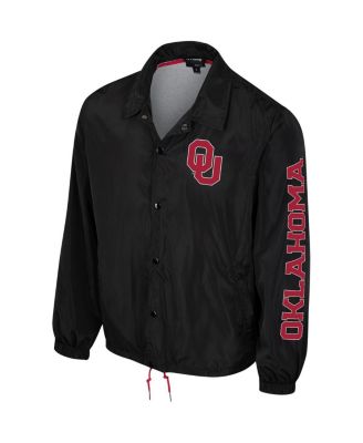 Men's and Women's Black Oklahoma Sooners Coaches Full-Snap Jacket