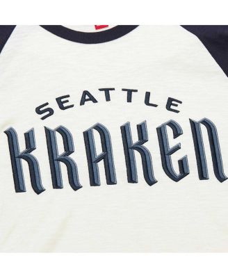 Men's Cream Seattle Kraken Legendary Slub Vintage-Like Raglan Long Sleeve T-shirt