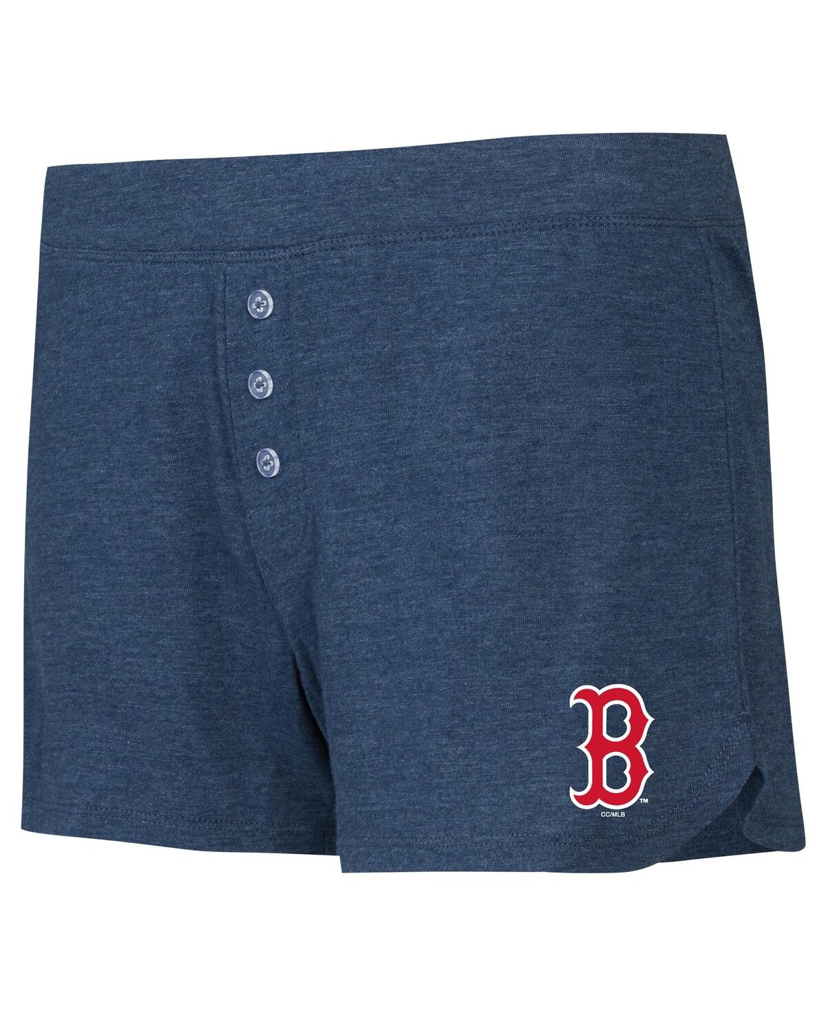 Shop Concepts Sport Women's  Navy Boston Red Sox Meter Knit Long Sleeve T-shirt And Shorts Set
