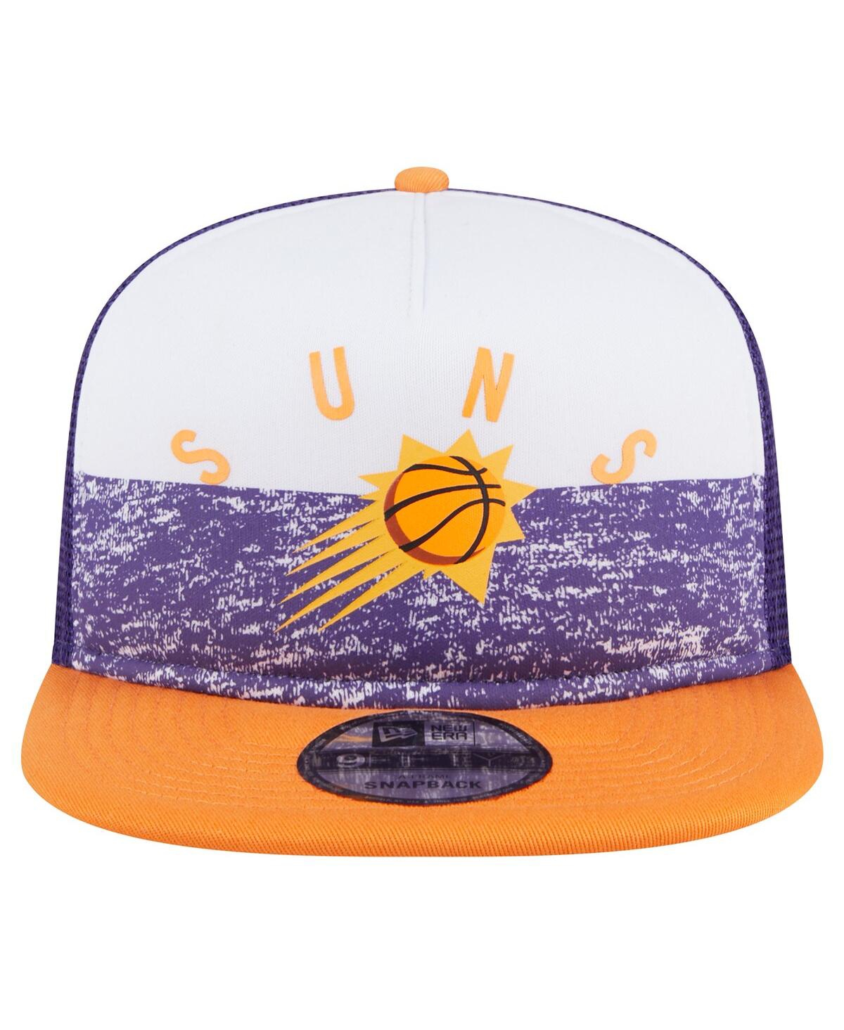 Shop New Era Men's  Purple Phoenix Suns Arch A-frame Trucker 9fifty Snapbackâ Hat