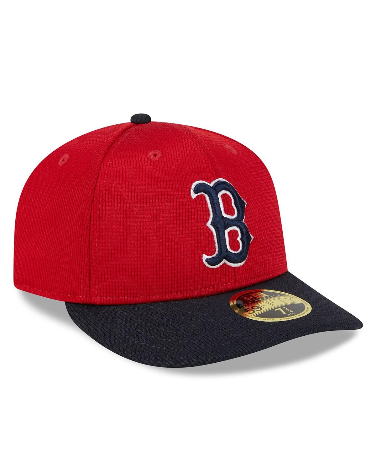 Shop New Era Men's  Red Boston Red Sox 2024 Batting Practice Low Profile 59fifty Fitted Hat