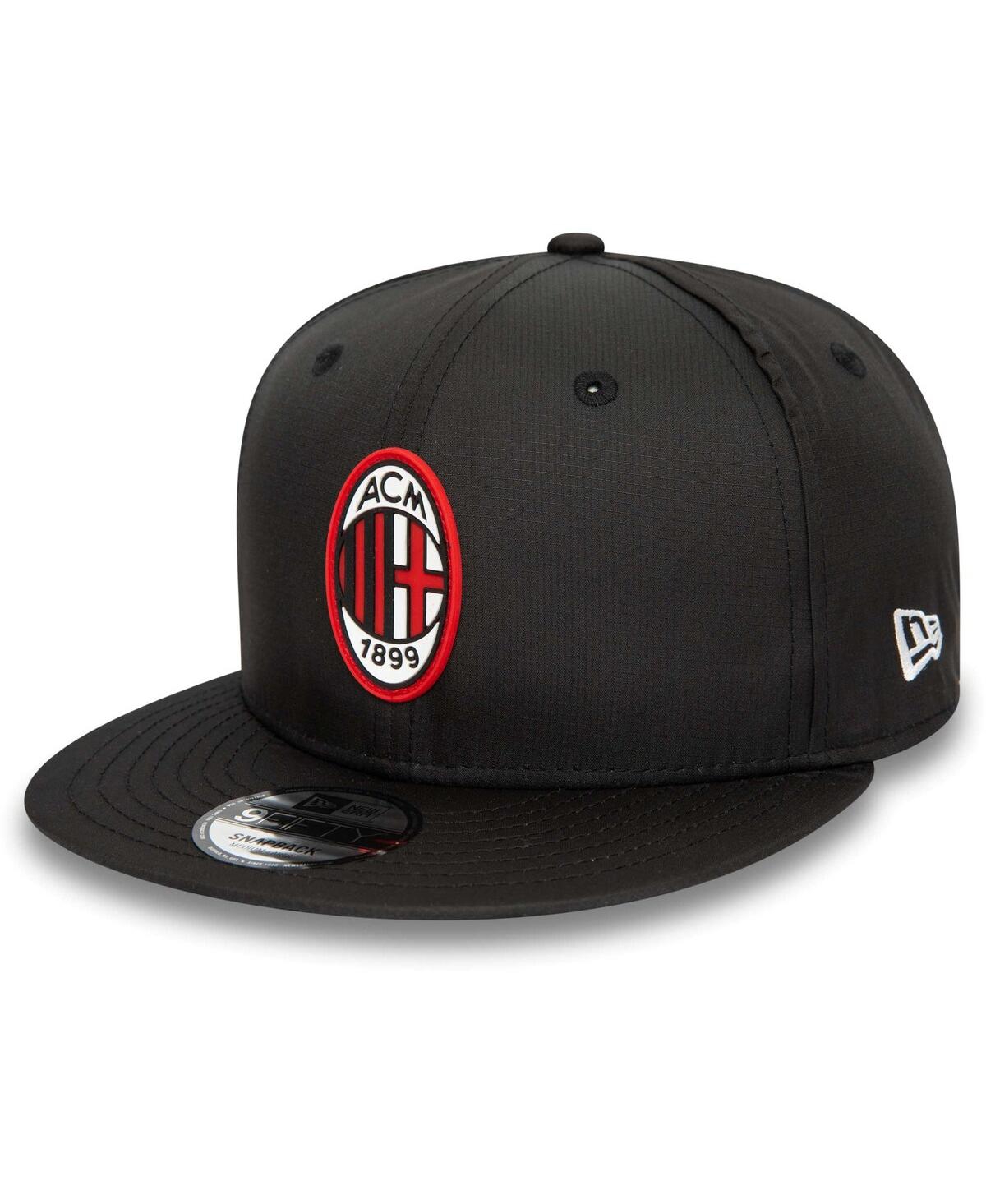Shop New Era Men's  Black Ac Milan Ripstop 9fifty Snapback Hat