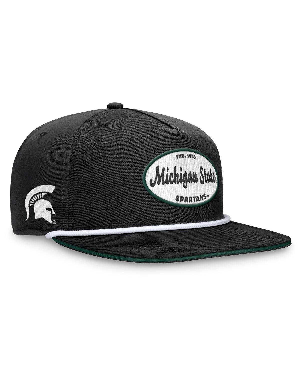 Shop Top Of The World Men's  Black Michigan State Spartans Iron Golfer Adjustable Hat