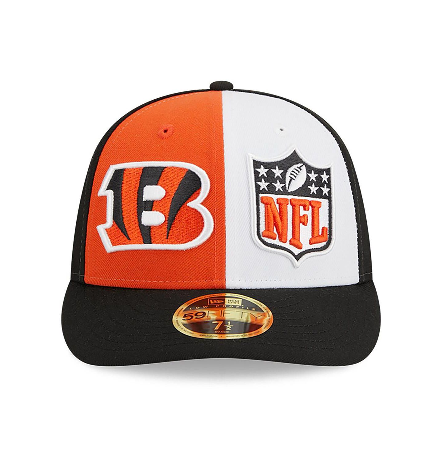 Мужская кепка New Era Orange, Black Cincinnati Bengals 2023 Sideline Low Profile 59FIFTY Fitted Hat — фото 2