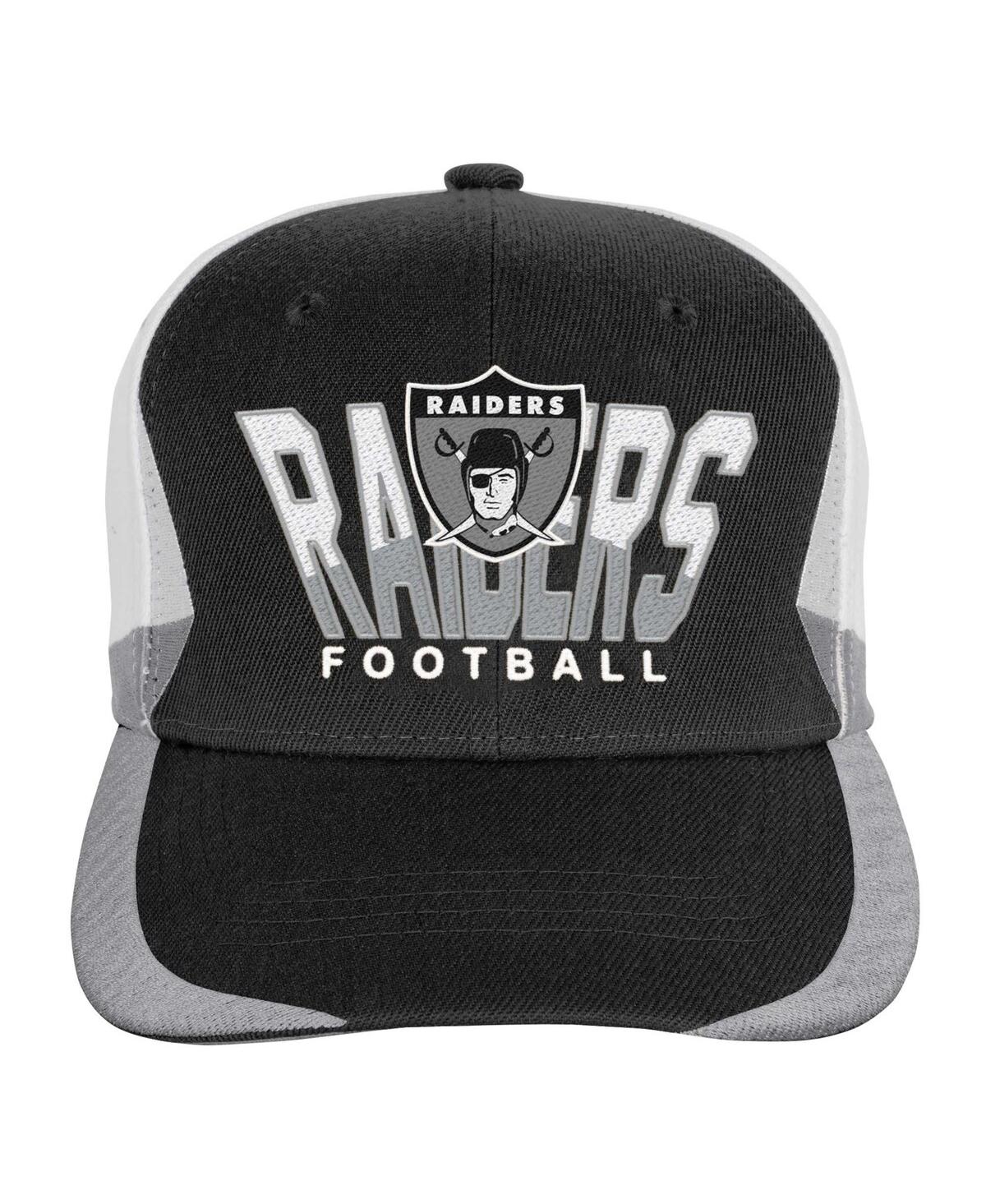 Shop Mitchell & Ness Youth Boys And Girls  Distressed Black Las Vegas Raiders Retrodome Precurved Adjustab