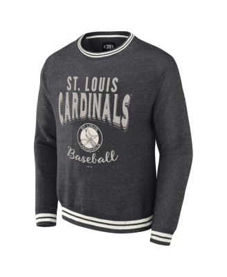 Men's Darius Rucker Collection By Heather Charcoal Distressed St. Louis Cardinals Vintage-Like Pullover Sweatshirt