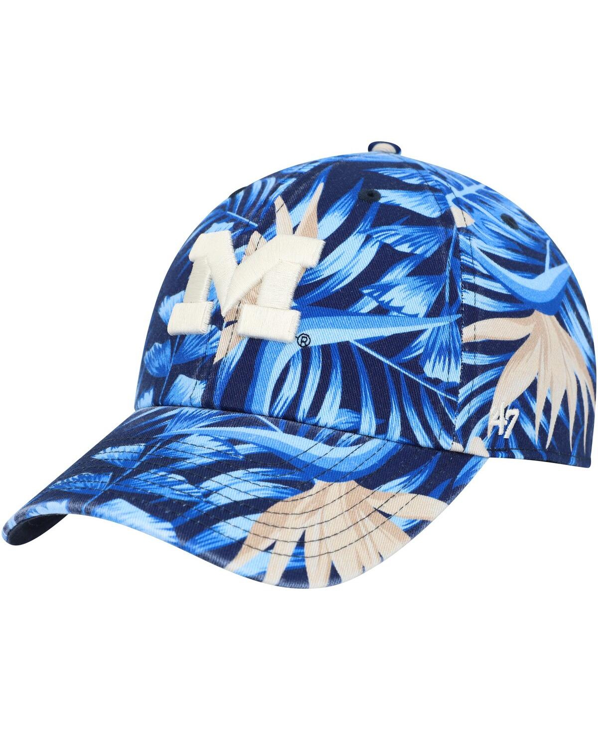 47 Brand Men's ' Navy Michigan Wolverines Tropicalia Clean Up Adjustable Hat