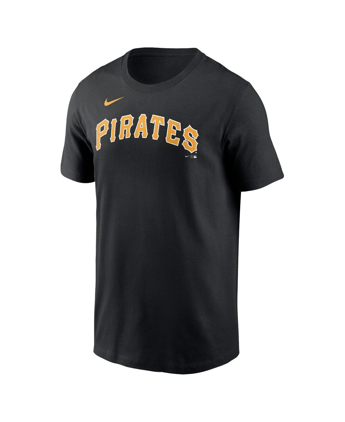 Shop Nike Men's  Black Pittsburgh Pirates Fuse Wordmark T-shirt