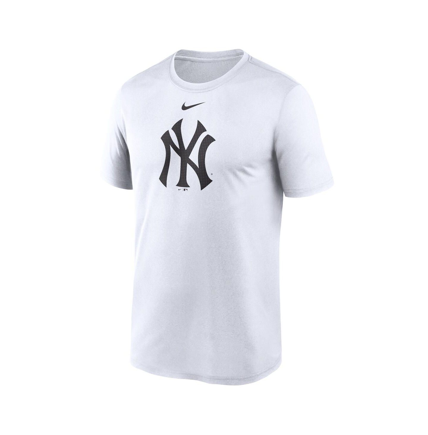 Мужская футболка Nike White New York Yankees Legend Fuse Large Logo Performance — фото 2