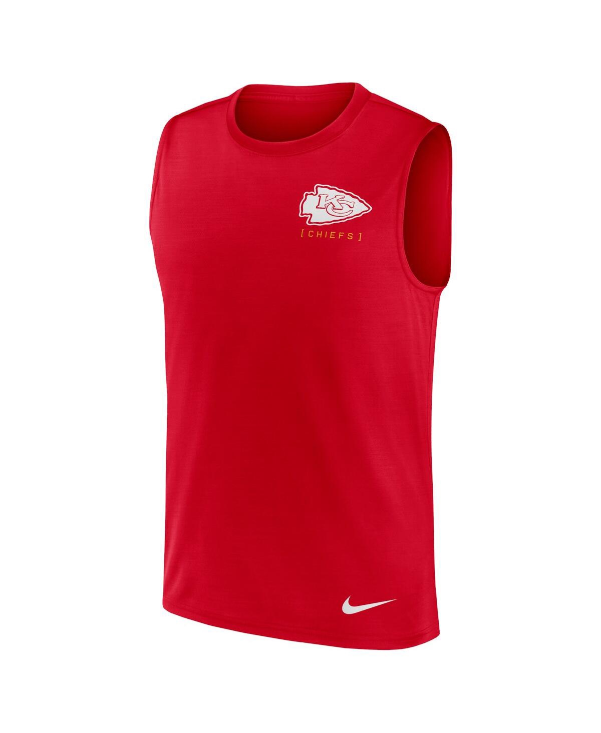 Shop Nike Men's  Red Kansas City Chiefs Muscle Tank Top