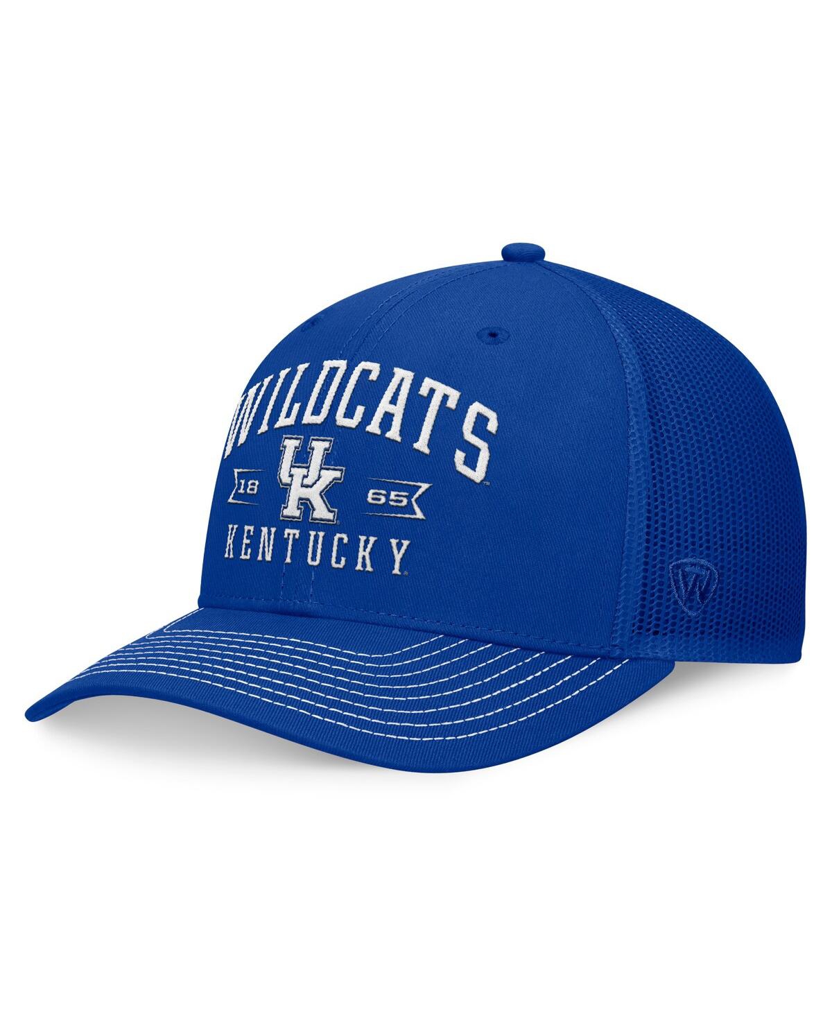 Shop Top Of The World Men's  Royal Kentucky Wildcats Carson Trucker Adjustable Hat