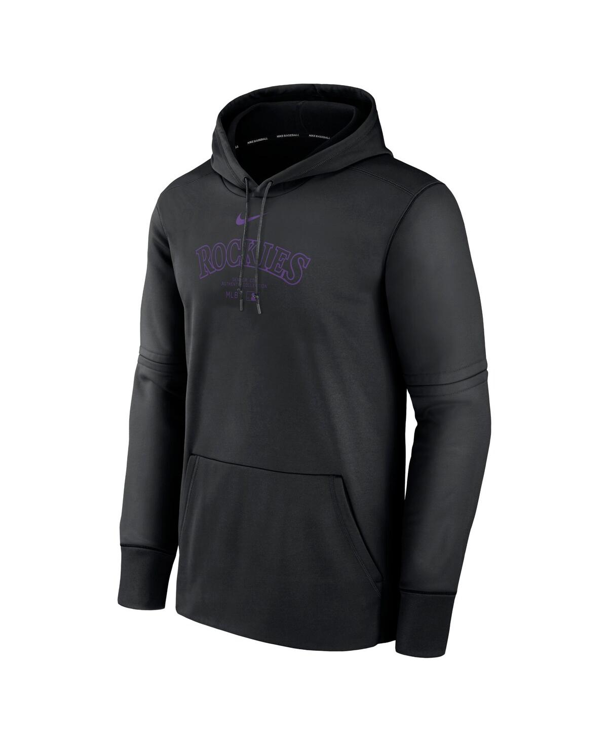 Shop Nike Men's  Black Colorado Rockies Authentic Collection Practice Performance Pullover Hoodie