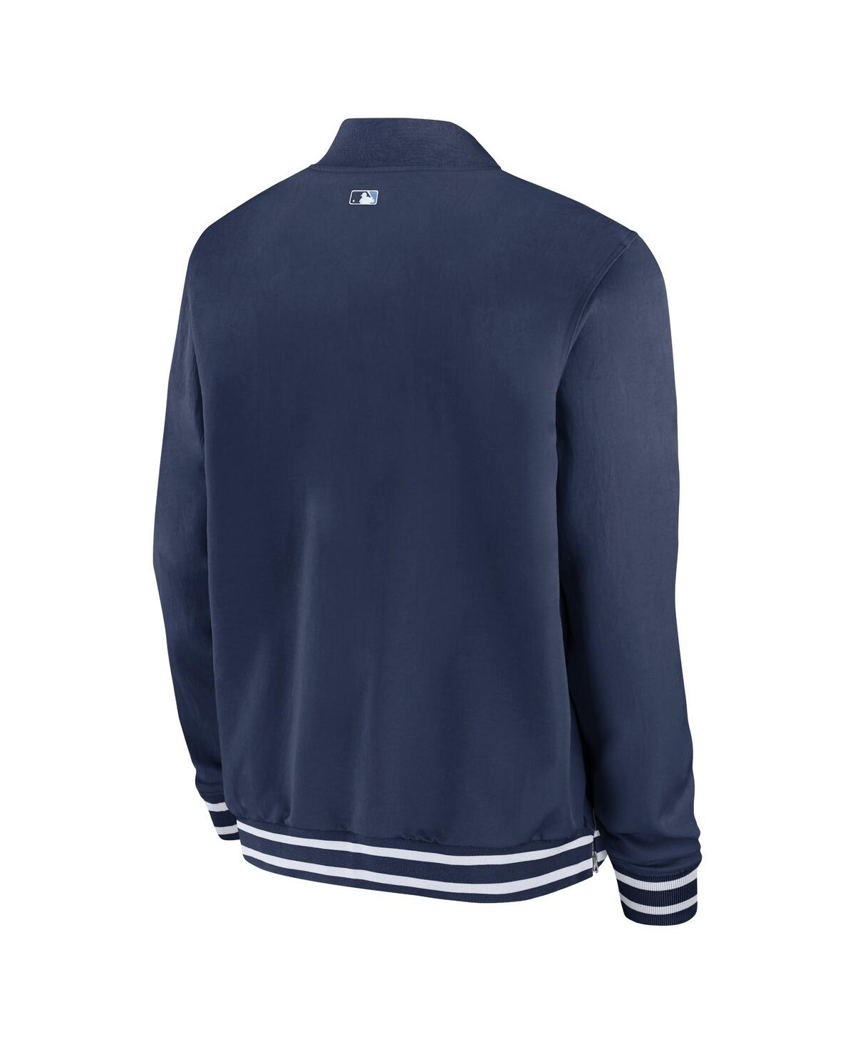 Shop Nike Men's  Navy Kansas City Royals Authentic Collection Game Time Bomber Full-zip Jacket